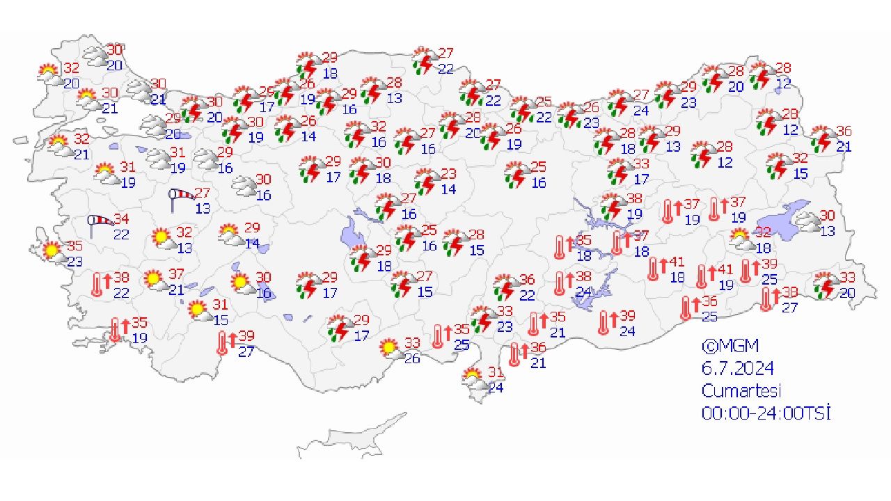 6 Temmuz 2024 Türkiye geneli hava durumu! İşte il il hava durumu... 1