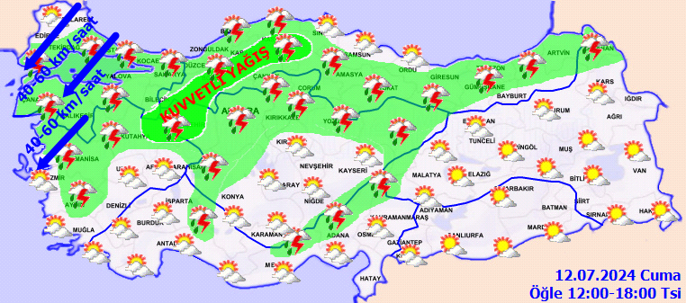 Meteorolojiden birçok il için sağanak yağış uyarısı! 3