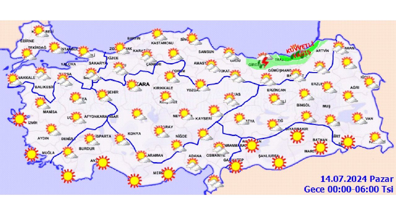 14 Temmuz 2024 Türkiye geneli hava durumu! İşte il il hava durumu... 3