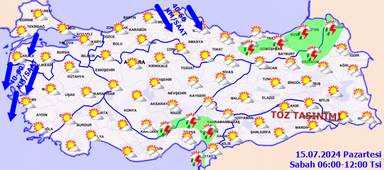Meteorolojiden Doğu Karadeniz için kuvvetli yağış uyarısı! Marmara'da fırtınaya dikkat 2