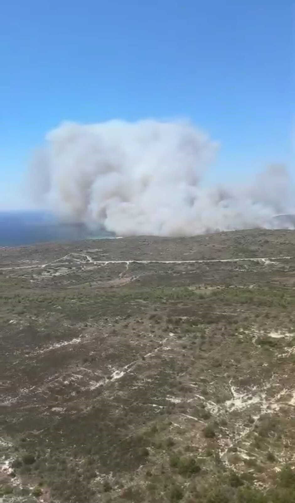 İzmir ve Manisa'da orman yangını! Alevlere, havadan ve karadan müdahale sürüyor 3
