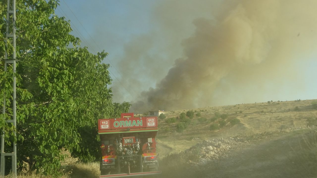 Adıyaman'da yangın! Otluk alanda başladı ormana yayıldı! 5