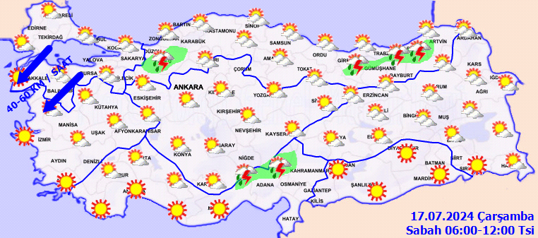Meteorolojiden o iller için kuvvetli yağış ve fırtına uyarısı! 2