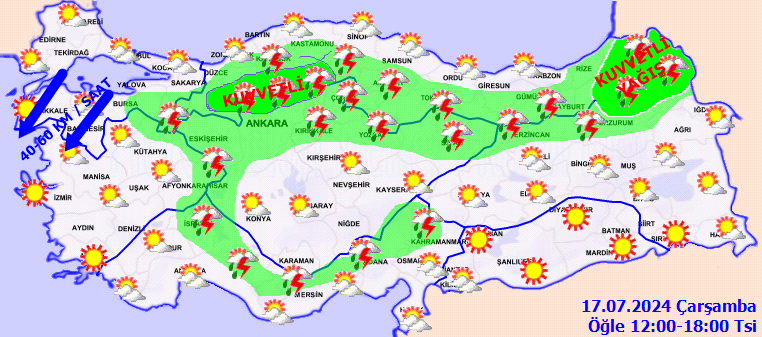Meteorolojiden o iller için kuvvetli yağış ve fırtına uyarısı! 3