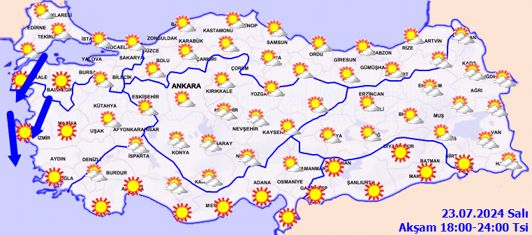 Sıcaklıklar düşüyor! Birçok ile yağış geliyor: İşte 23 Temmuz 2024 hava durumu tahminleri 4