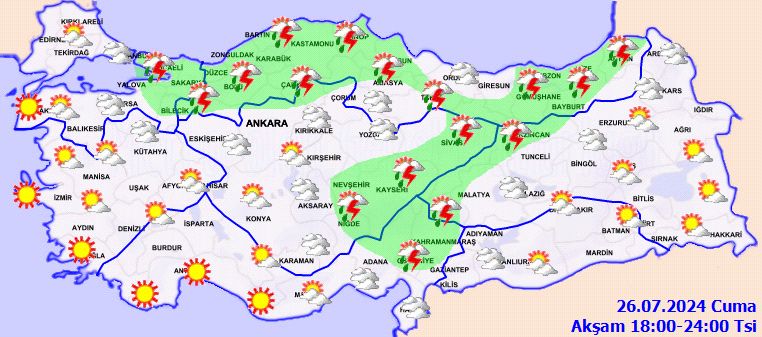 Kavurucu sıcaklara mola! Meteorolojiden İstanbul dahil 15 il için kuvvetli yağış uyarısı 4