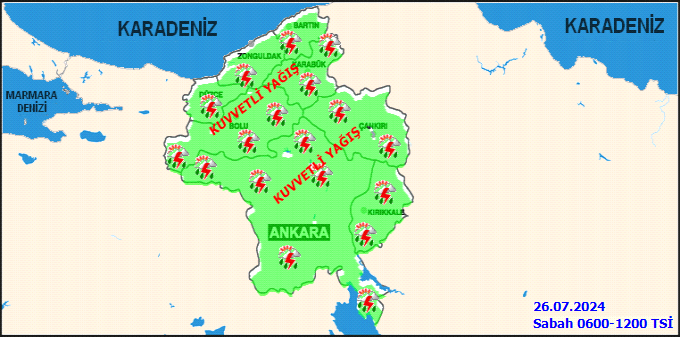 Meteorolojiden Ankara için kuvvetli yağış uyarısı 2