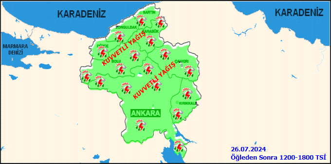 Meteorolojiden Ankara için kuvvetli yağış uyarısı 3