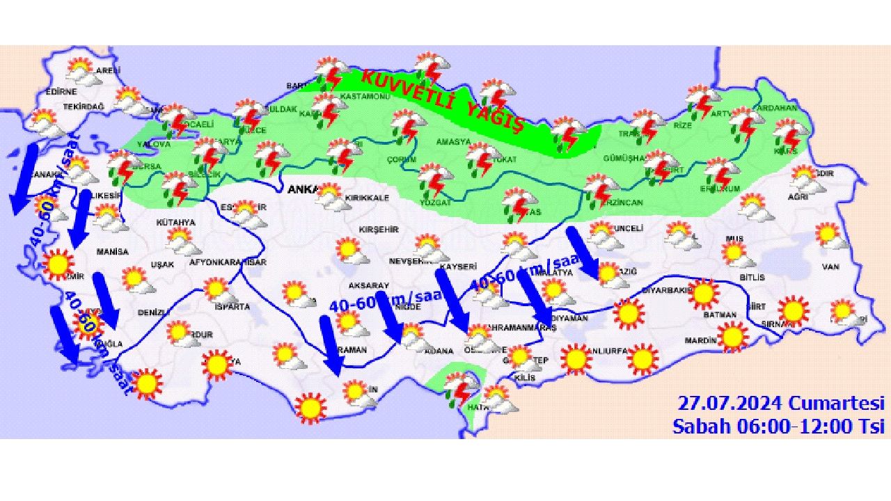 28 Temmuz 2024 Türkiye geneli hava durumu raporu yayınlandı! İşte il il hava durumu... 3