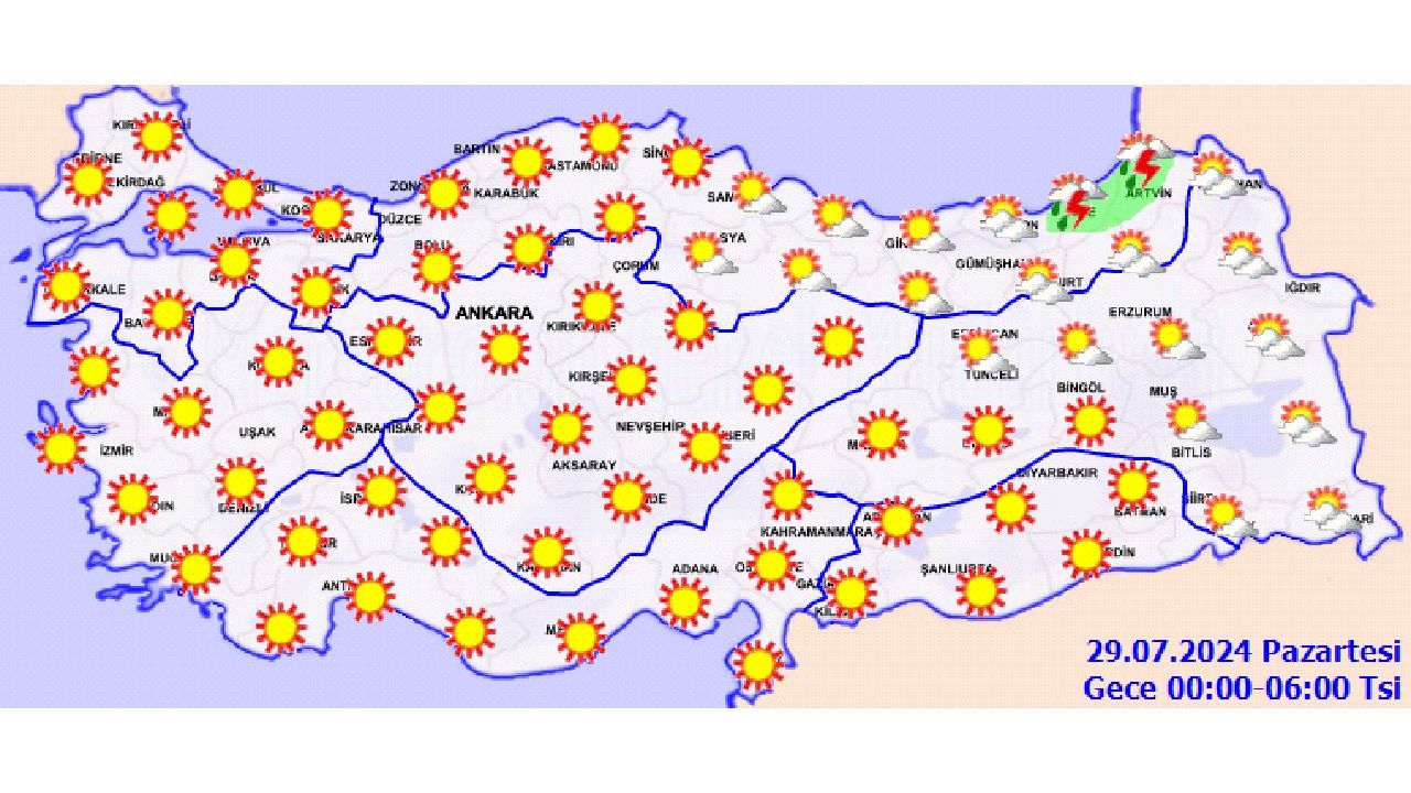 29 Temmuz 2024 Türkiye geneli hava durumu yayınlandı! İşte il il hava durumu... 3