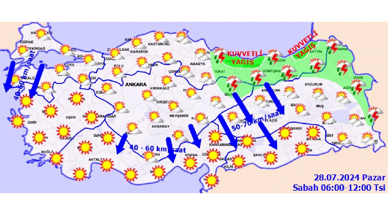 29 Temmuz 2024 Türkiye geneli hava durumu yayınlandı! İşte il il hava durumu... 1