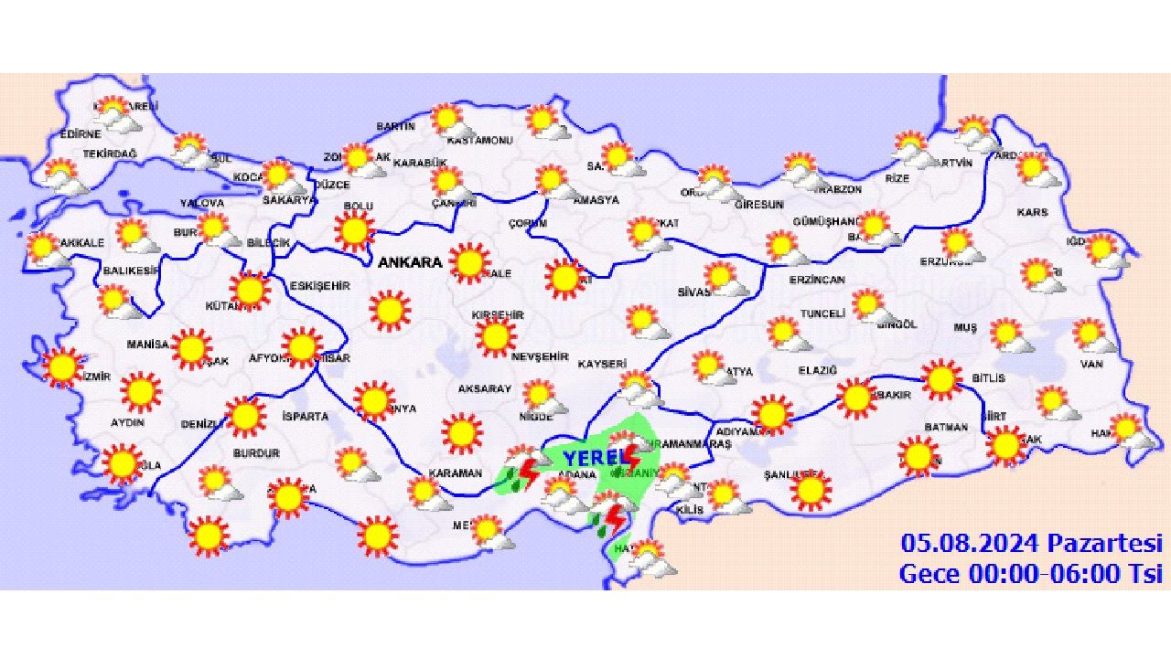 5 Ağustos 2024 Türkiye geneli hava durumu! İşte beklenen sıcaklıklar... 2