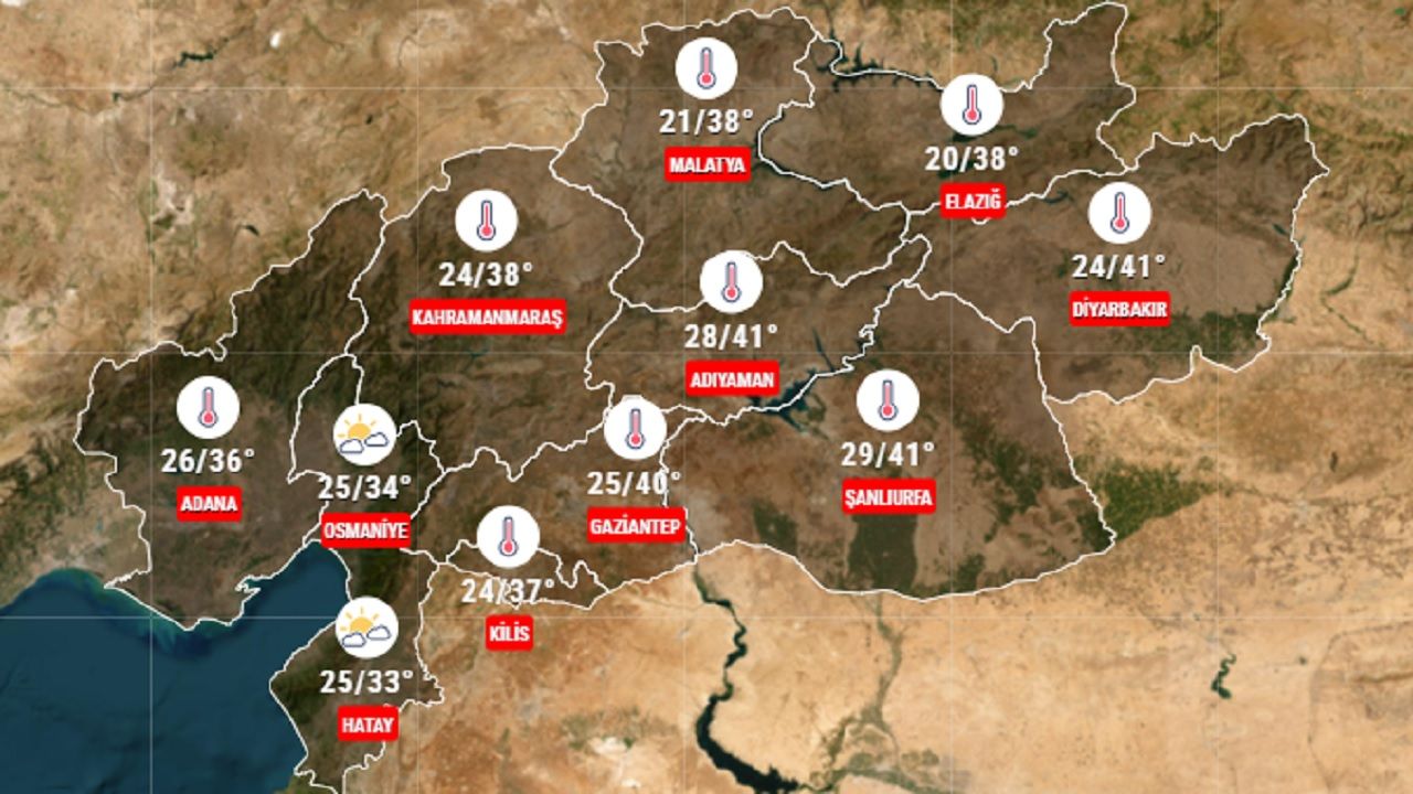 6 Ağustos 2024 deprem bölgesi hava durumu raporu yayınlandı! İşte 11 ilde beklenen sıcaklıklar... 1