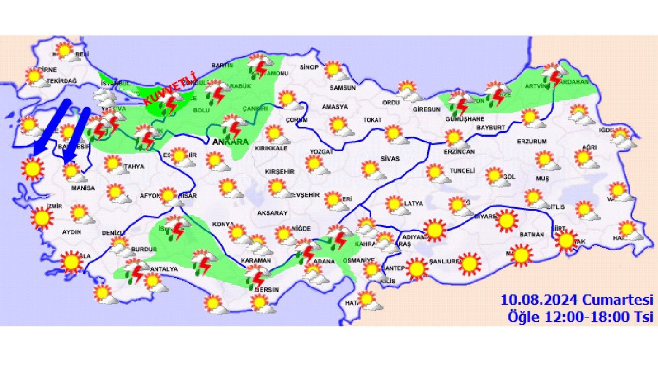 10 Ağustos 2024 Türkiye geneli hava durumu raporu yayınlandı! İşte il il hava sıcaklıkları 4