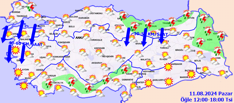 Meteorolojiden sağanak yağış ve fırtına uyarısı! 3