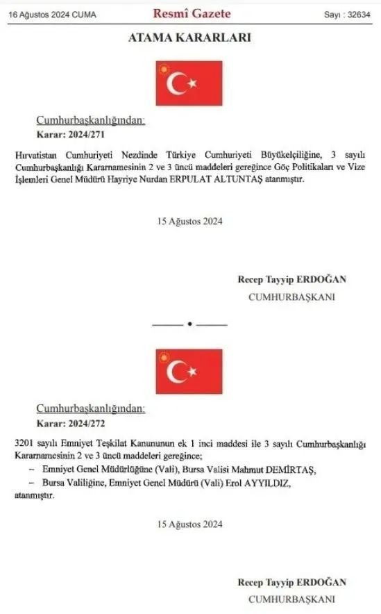 Emniyet Genel Müdürü ile Jandarma Genel Komutanı değişti! Atama kararları Resmi Gazete'de... 3