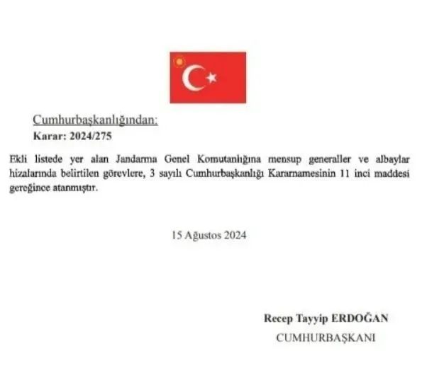 Emniyet Genel Müdürü ile Jandarma Genel Komutanı değişti! Atama kararları Resmi Gazete'de... 6