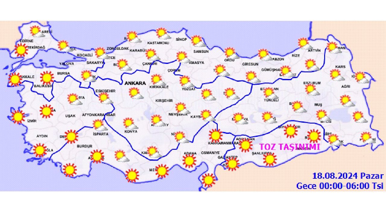 18 Ağustos 2024 Türkiye geneli hava durumu! İşte il il hava durumu ve beklenen sıcaklıklar... 2