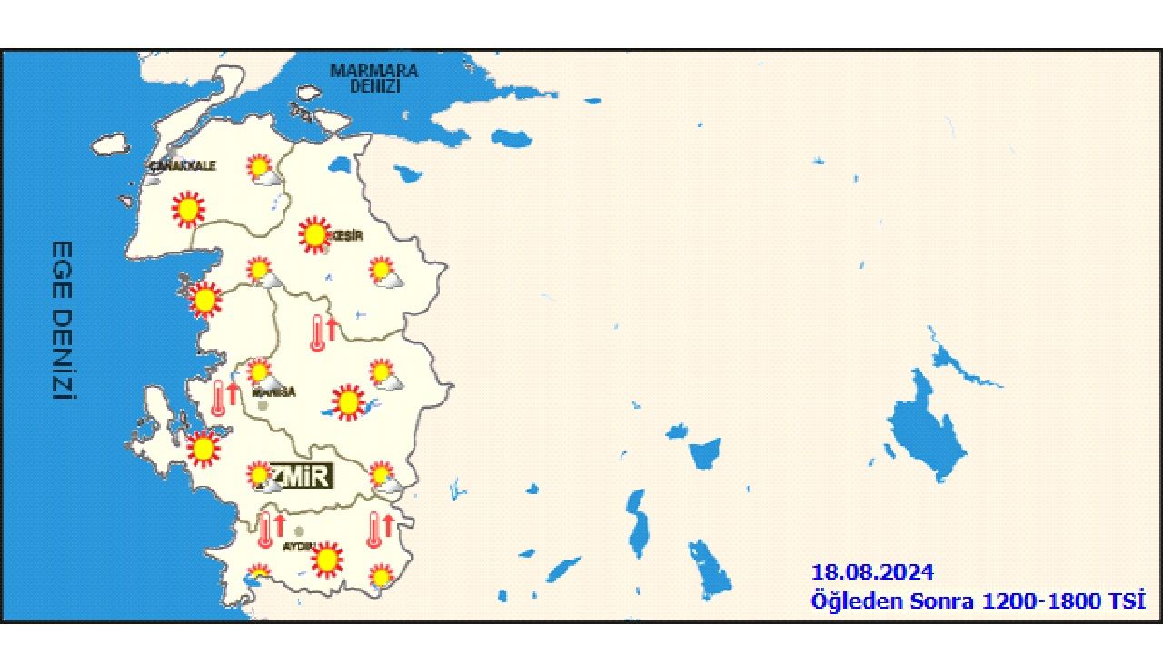 18 Ağustos 2024 orman yangını bölgesi hava durumu! İzmir, Aydın ve diğer illerde beklenen sıcaklıklar... 3