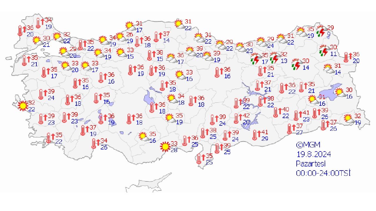 Türkiye geneli hava durumu 19 Ağustos 2024 Pazartesi | İşte il il hava durumu... 1