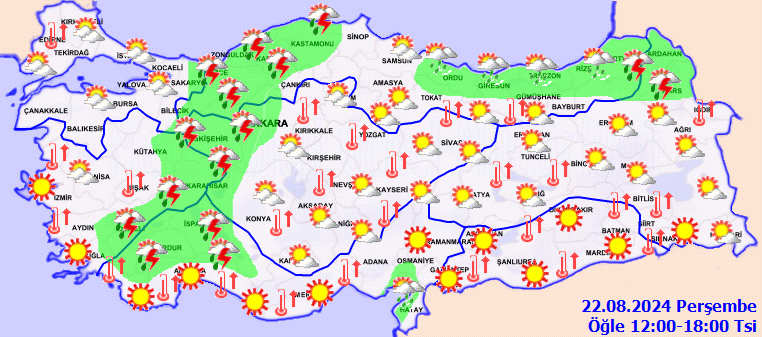 Yurdun bir bölümünde sıcaklık artarken o bölgeler yağmura teslim olacak 3