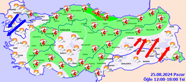 Sıcaklıklar düşüyor! Meteorolojiden 2 il için kuvvetli yağış uyarısı 3