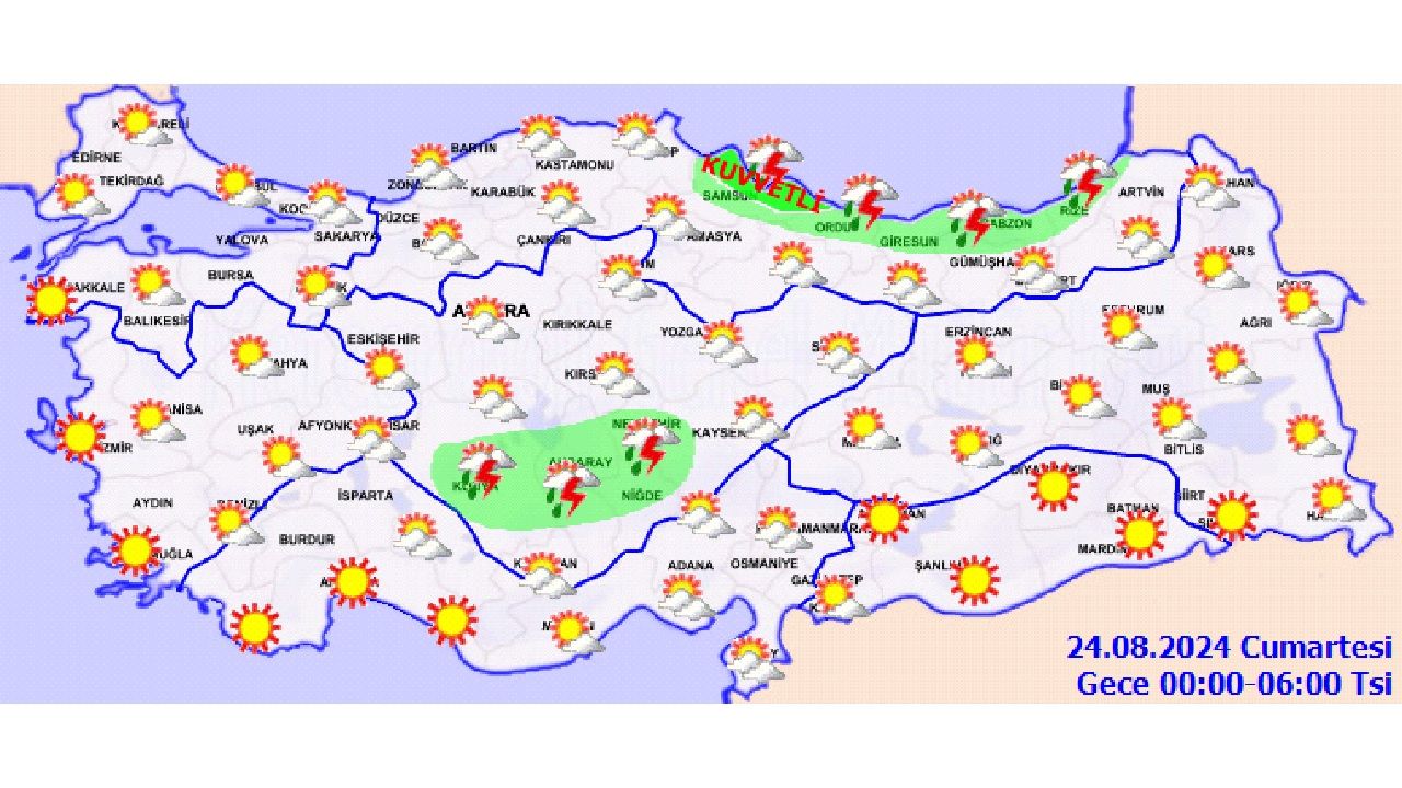 27 Ağustos 2024 Meteoroloji hava durumu tahmin raporu yayınlandı! İşte il il beklenen sıcaklıklar... 3