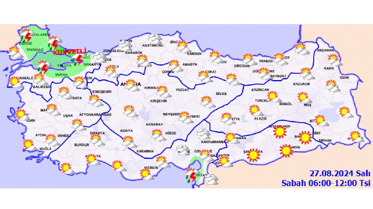 Türkiye geneli hava durumu 28 Ağustos 2024 | İşte yağışın etkili olacağı iller... 2