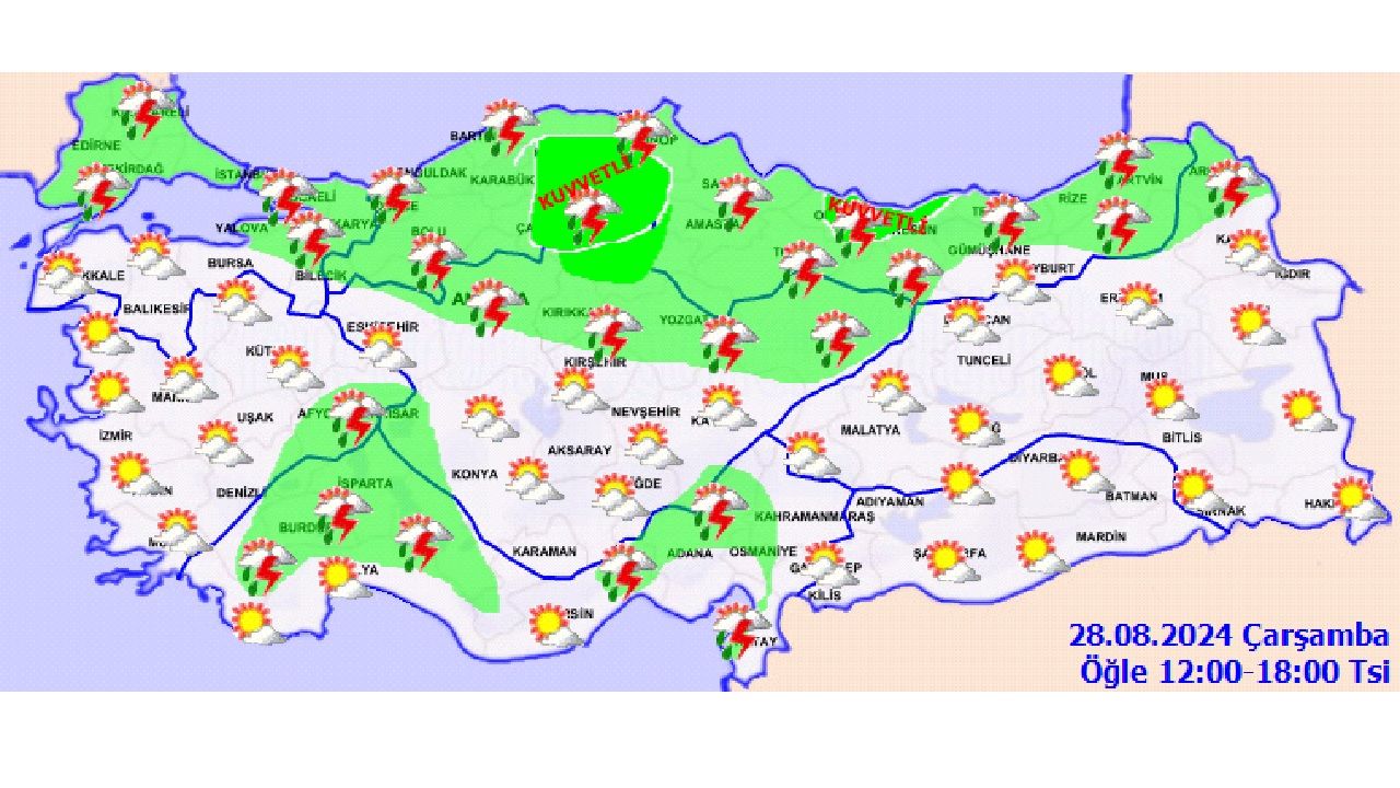 Türkiye geneli hava durumu 28 Ağustos 2024 | İşte yağışın etkili olacağı iller... 3