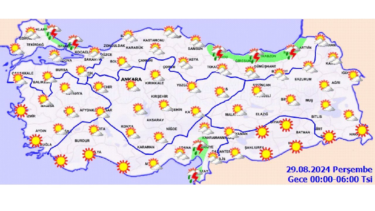 Türkiye geneli hava durumu 29 Ağustos 2024 | İşte İstanbul, Ankara ve İzmir gibi illerde beklenen sıcaklıklar... 2