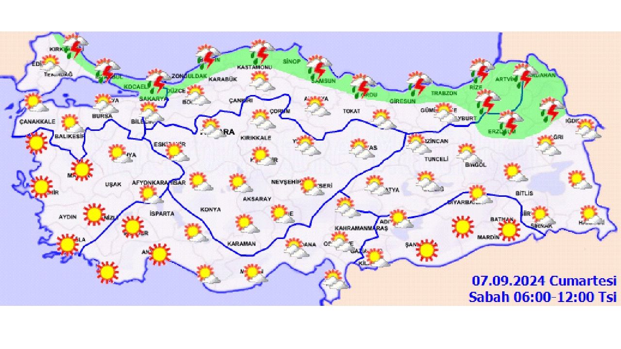 7 Eylül 2024 Cumartesi hava durumu raporu yayınlandı! İşte 11 ilde hava sıcaklıkları... 3