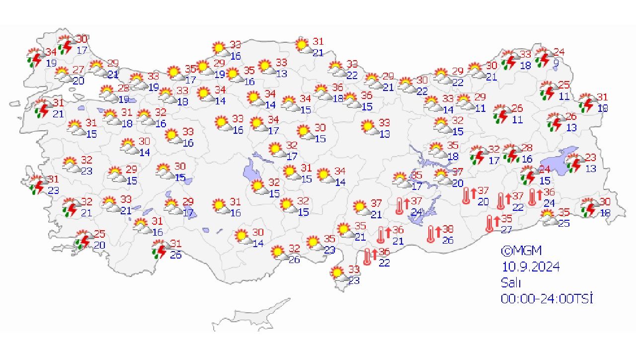 10 Eylül 2024 Türkiye geneli hava durumu! İşte İstanbul, İzmir ve Ankara gibi illerde beklenen sıcaklıklar... 2