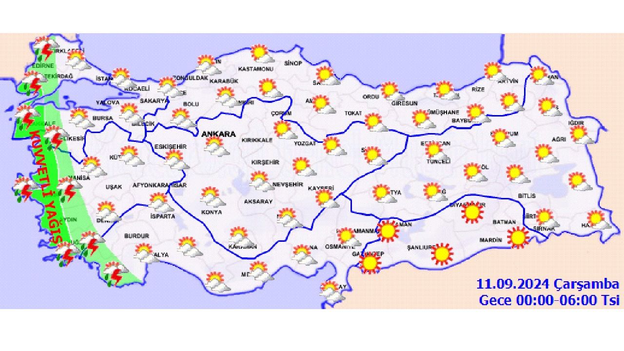 11 Eylül 2024 Çarşamba Türkiye geneli hava durumu! İşte il il beklenen sıcaklıklar... 2