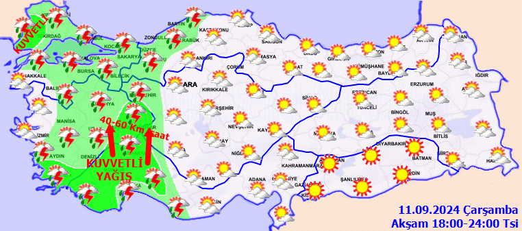 Meteorolojiden 7 il için kuvvetli yağış uyarısı! 4