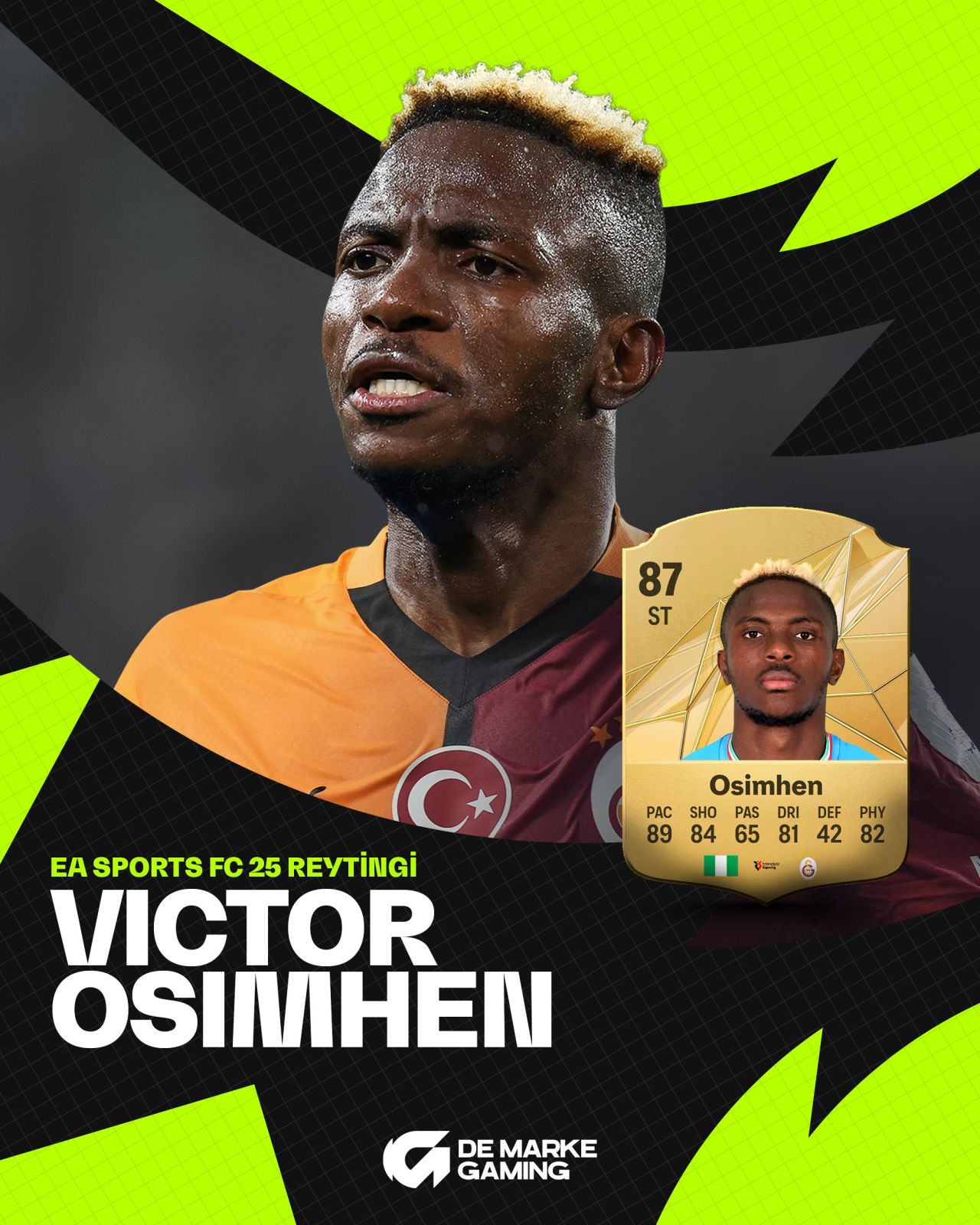 EA Sports FC 25'te Süper Lig'e damga vuran oyuncular açıklandı! Galatasaray'dan 3 büyük rakibine ağır üstünlük: Victor Osimhen ligin en iyi reytingine sahip 17