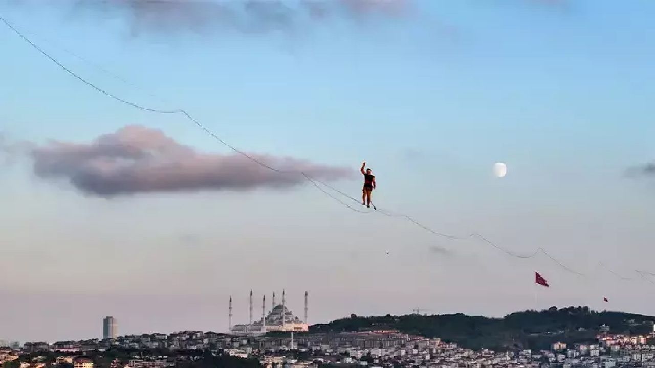 15 Temmuz Köprüsü'nde inanılmaz performans: Asya'dan Avrupa'ya ip üzerinde yürüyüş! 7