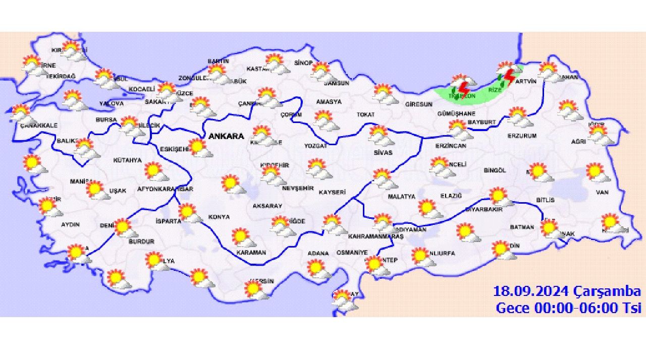 18 Eylül 2024 Türkiye geneli hava durumu! İşte il il beklenen sıcaklıklar... 2