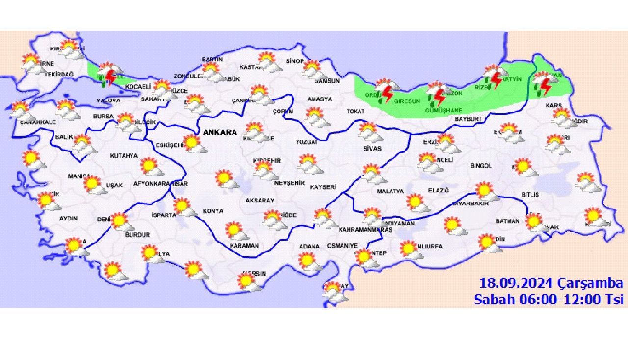 18 Eylül 2024 Türkiye geneli hava durumu! İşte il il beklenen sıcaklıklar... 3