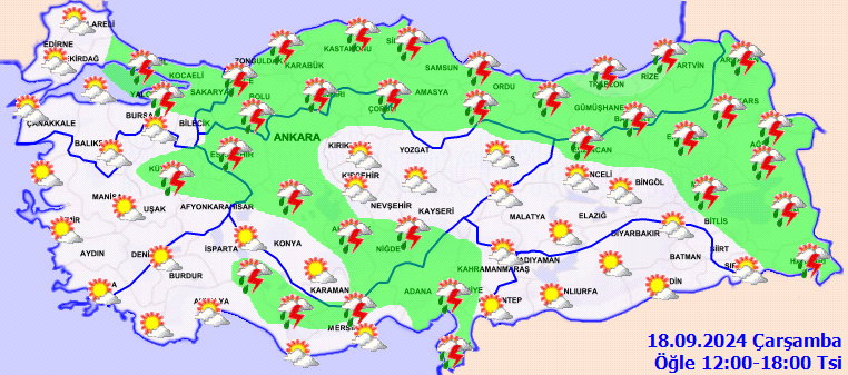 Meteorolojiden birçok il için sağanak yağış uyarısı! 3