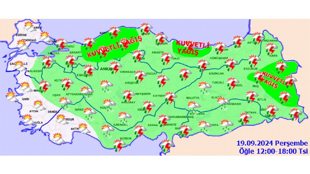 19 Eylül 2024 Perşembe Türkiye geneli hava durumu raporu yayınlandı! İşte il il beklenen sıcaklıklar... 4
