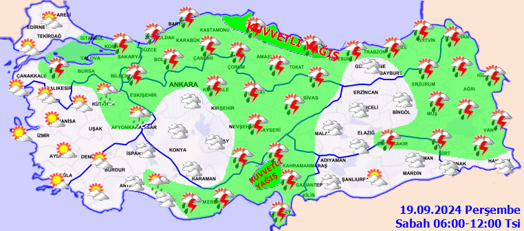 Meteorolojiden birçok il için kuvvetli yağış uyarısı! 2