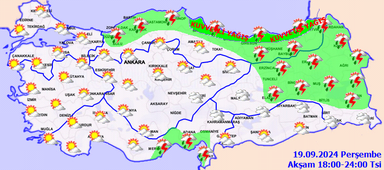 Meteorolojiden birçok il için kuvvetli yağış uyarısı! 4