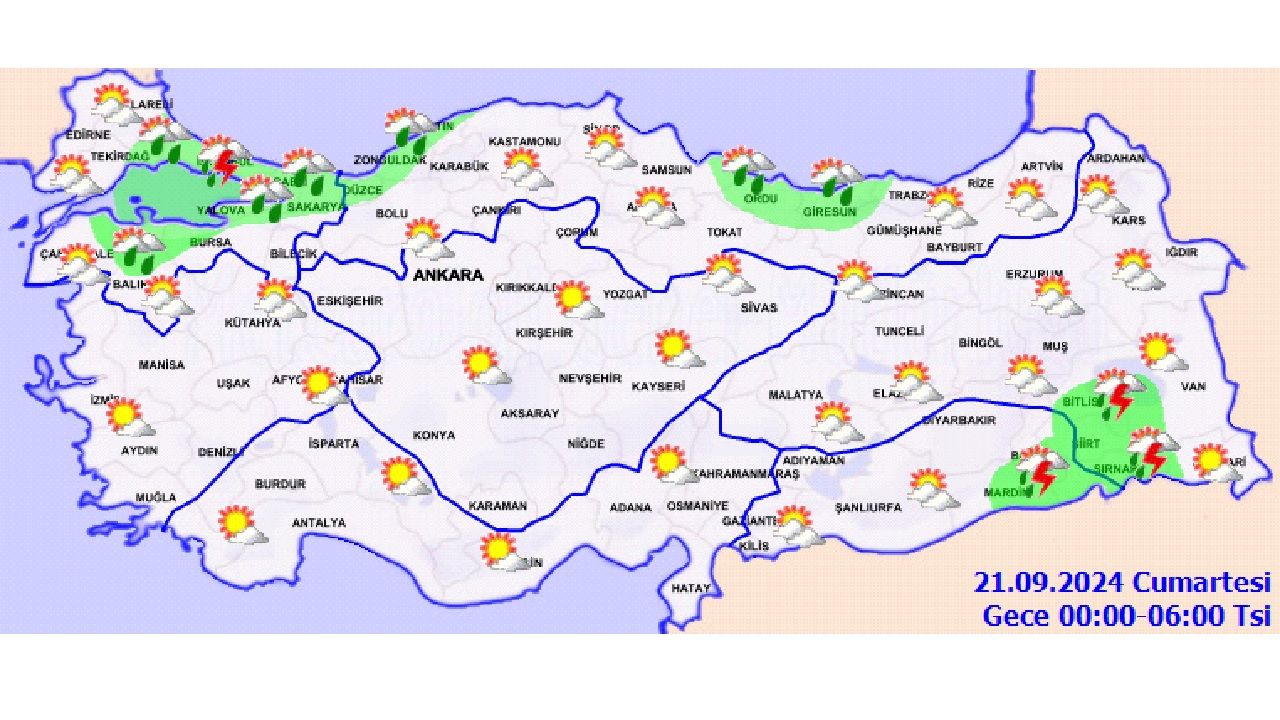 21 Eylül 2024 Meteoroloji hava durumu raporunu paylaştı! İşte il il beklenen sıcaklıklar... 2