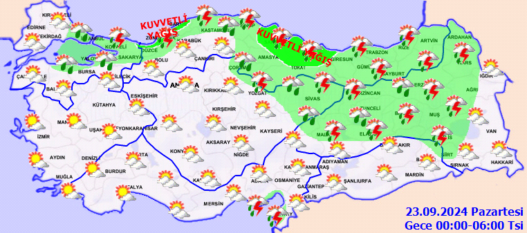 Meteoroloji'den saatli uyarı! Birçok il için sağanak yağış alarmı... 8