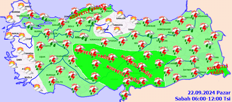 Meteoroloji'den saatli uyarı! Birçok il için sağanak yağış alarmı... 5