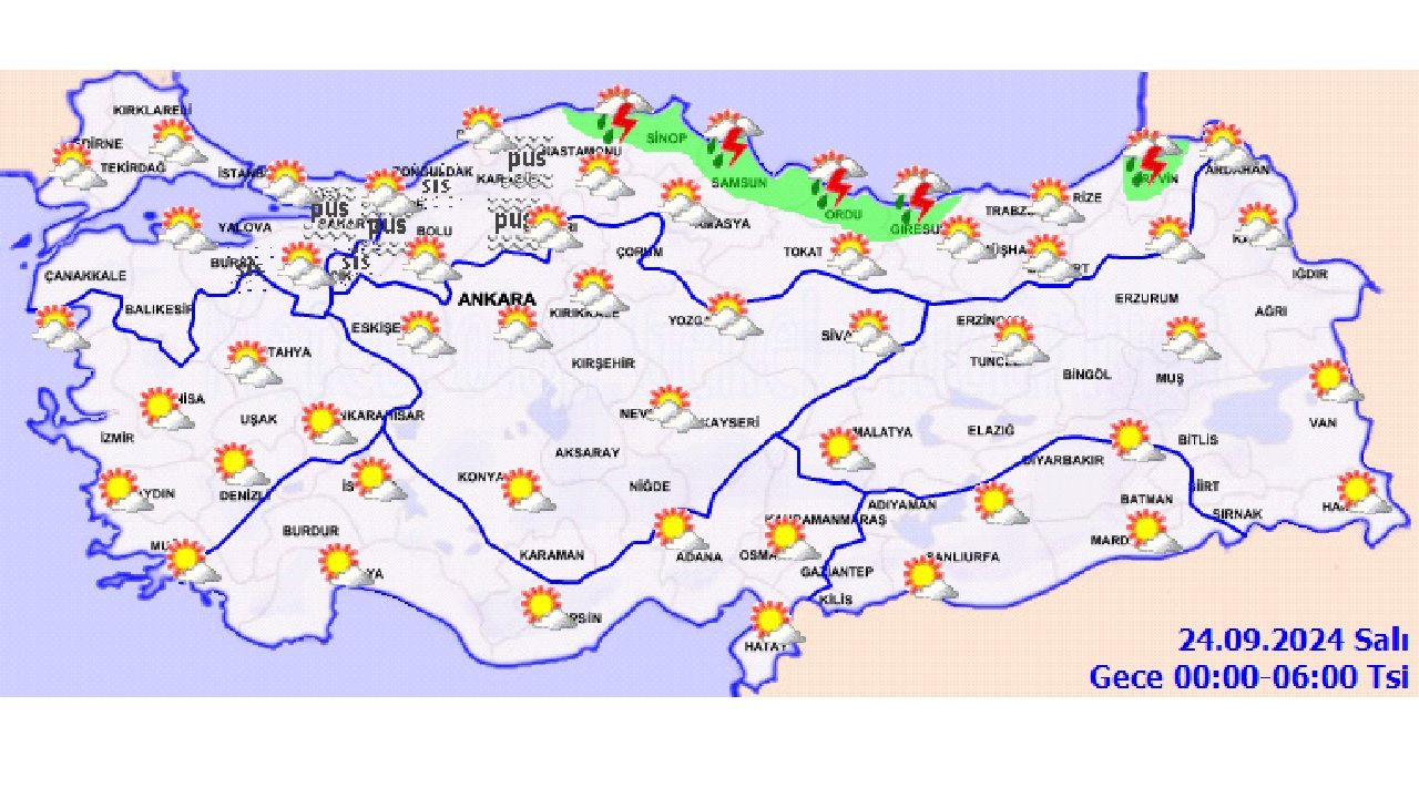 24 Eylül 2024 Türkiye geneli hava durumu! İşte il il beklenen sıcaklıklar... 2