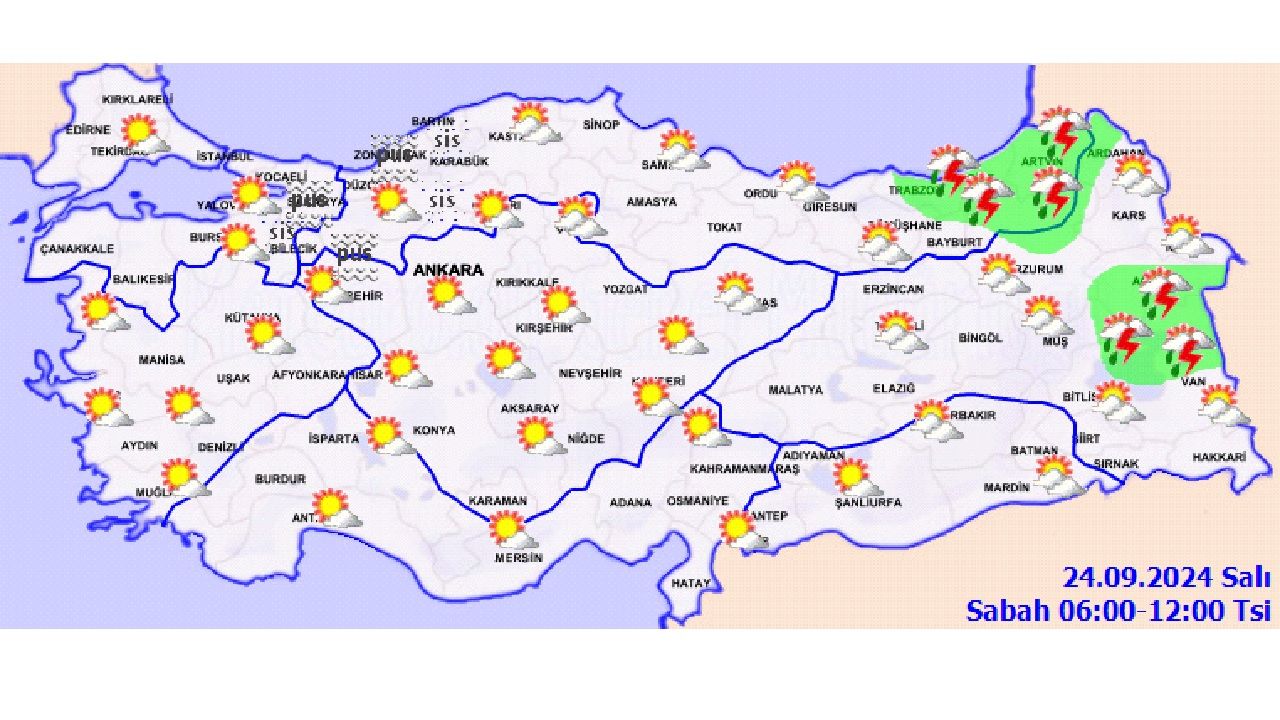 24 Eylül 2024 Türkiye geneli hava durumu! İşte il il beklenen sıcaklıklar... 3