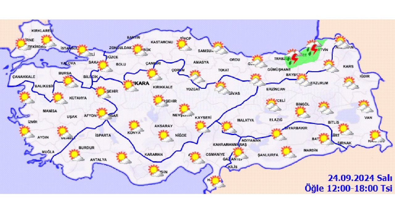 24 Eylül 2024 Türkiye geneli hava durumu! İşte il il beklenen sıcaklıklar... 4