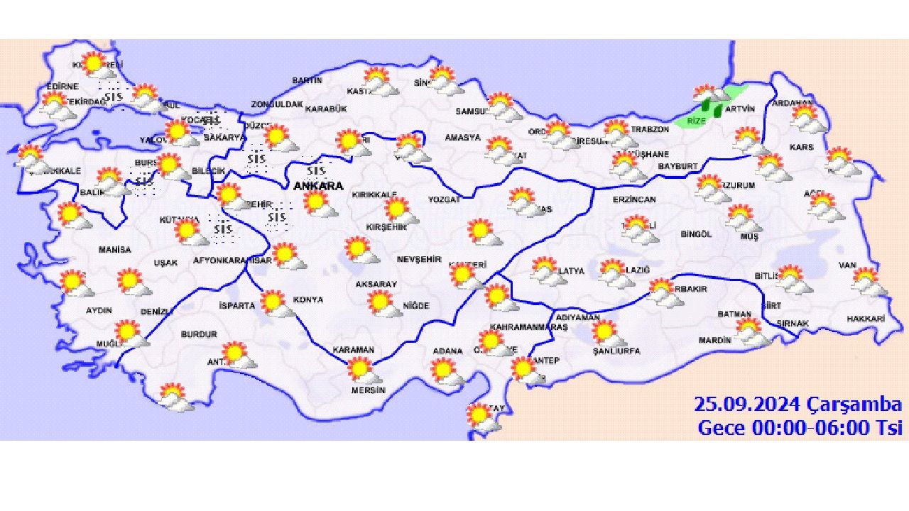 25 Eylül 2024 Türkiye geneli hava durumu raporu yayınlandı! İşte il il beklenen sıcaklıklar... 2