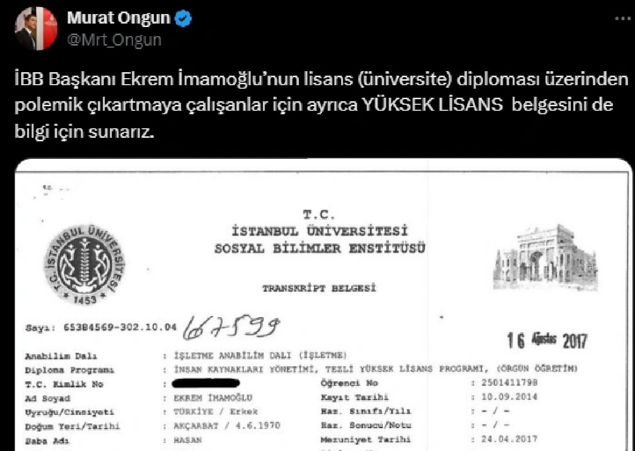 Ekrem İmamoğlu'na Alemdaroğlu torpili! Selvi'den dikkat çekici iddia ve YÖK'e çağrı 2